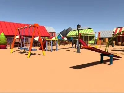 Play ground Low-poly 3D model