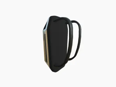 SciFi Backpack E10 Aluminum - Fashion Character Design Low-poly 3D model