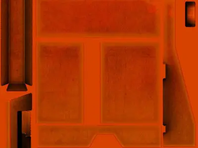 Barrier Orange Low-poly 3D model