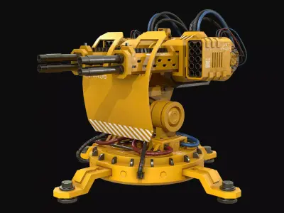 Turret Concept-2-Yellow 3D model