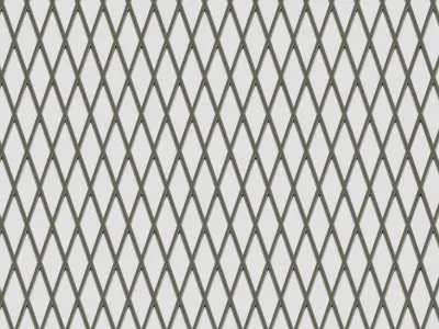 Open Lattice Plate 3D Model Low-poly 3D model