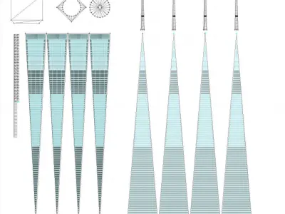 1 World Trade Center -- low poly Low-poly 3D model