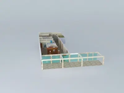 office floor plan of building Free 3D model