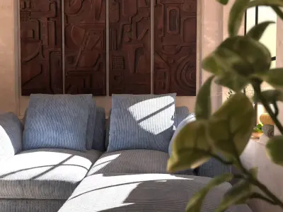 evening corner interior 3D model