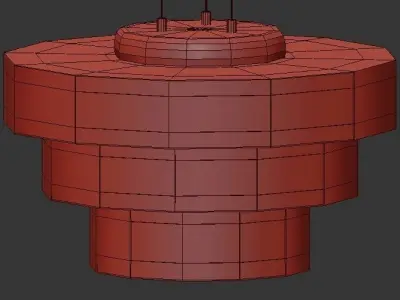 STRATA glass pendant light hanging from ceiling 3D model