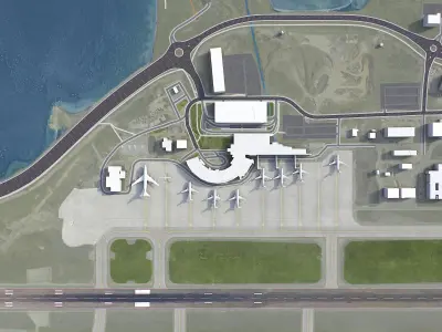 Tromso - Airport - TOS Low-poly 3D model