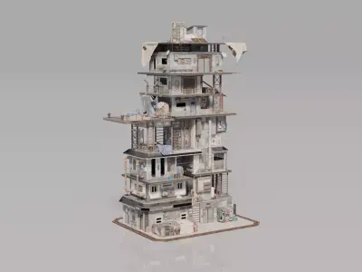 Neighborhood tower Building 3 3D model