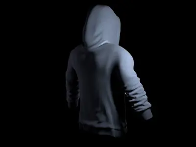 Grey Hoodie 3D model
