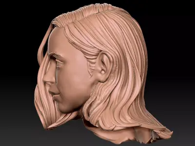 Anne De Armas with Long hair 3D print model
