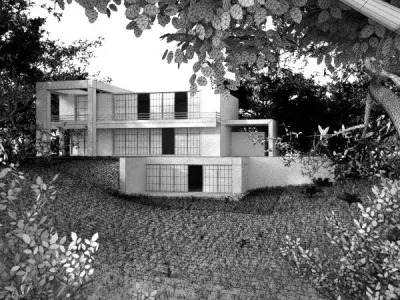 Outdoor Block House And Garden Archexteriors Vol 06 3D model