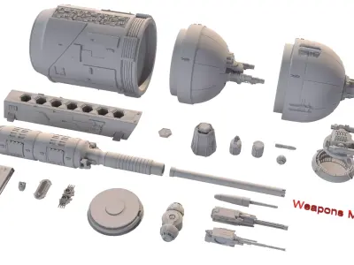 TIE Starfighter Kit Bash Set - 3D Print 3D print model