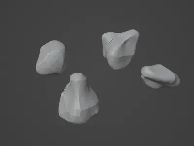Rock Stone Low-poly 3D model get