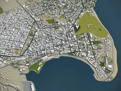 Dar Es Salaam Low-poly 3D model