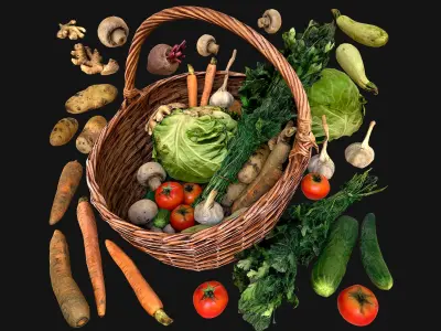  Vegetables and Fruits Bazaar Set 