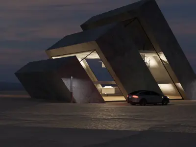 Awesome building 3d model Low-poly 3D model