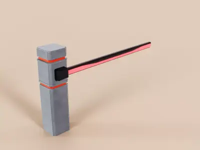 Street Bollard Type E Low-poly 3D model