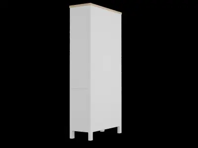 Ikea HEMNES bookcase livingroom bedroom storage low poly Low-poly 3D model