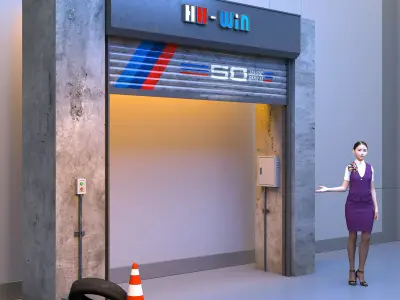 Roller shutter -  Low-poly 3D model 3D model