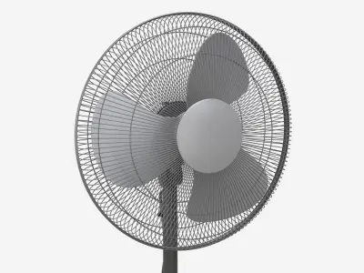 Floor Fan Gray 3D model