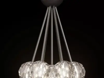 Restoration Hardware BOULE DE CRISTAL FLUSHMOUNT 15 Black 3D model