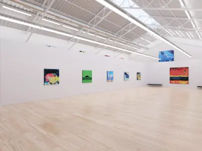 Art Museum Gallery Interior 7 Low-poly 3D model