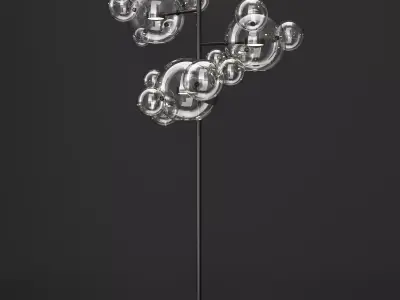 Giopato and Coombes floor lamp BOLLE 18 bubble Clearblack 3D model