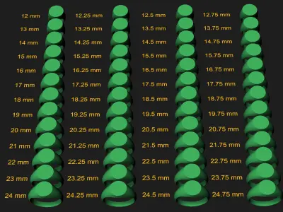 13 mm Signet ring Pack 3D print model