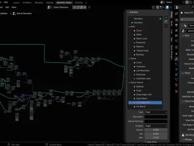 Blender Geometry Node Terrain Generator 3D model
