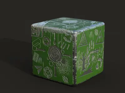 Sci-Fi Mystery Box Low-poly 3D model