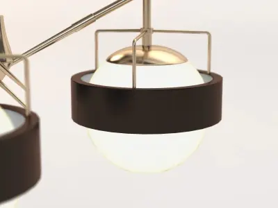 Italian Saturn Chandelier 3D model