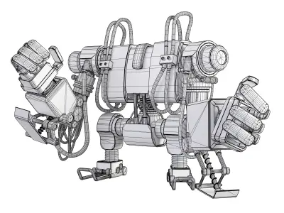 Skatetron-Game Asset Low-poly 3D model