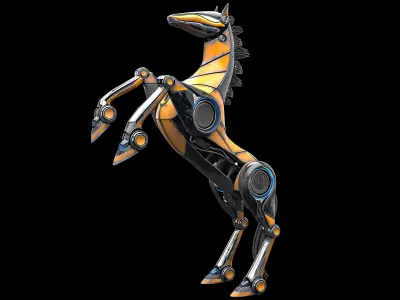 Horse Robot Low-poly 3D model