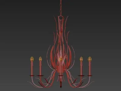 Longleaf Chandelier 3D model