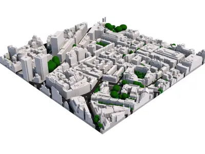 London city tile Level 2 block TQ2979 South East 3D model