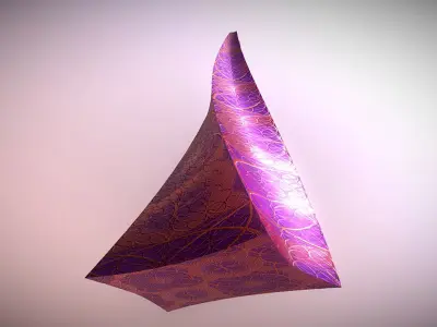 Truncated twisted pyramid 3D model