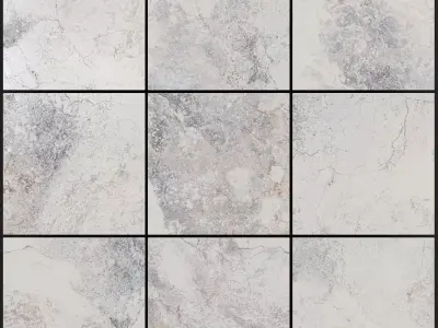 Yurtbay Seramik Bizantino Bianco 300x300 Set 1 3D model