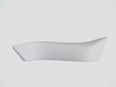 Monolith reception counter in brass Low-poly 3D model