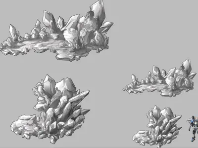 Heterogeneous - Building - Crystal 01 3D model