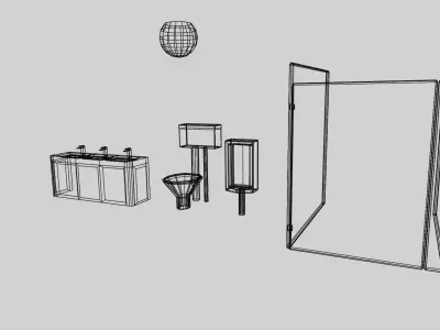 Bathroom Pack Low-poly 3D model