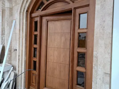 3d door with arched window 3D model