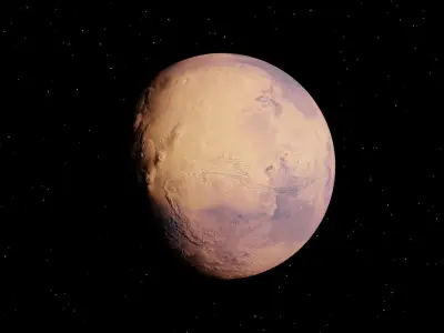 Scifi Terraforming Mars - animated 3D model