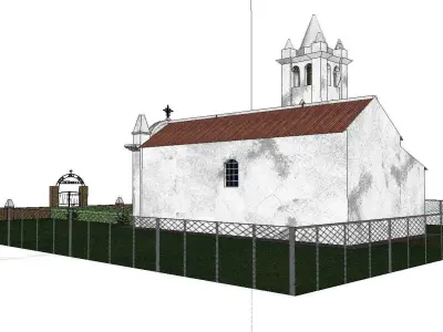 Architecture-Religion-God-Culture-Temple-0113 church with roof 3D model
