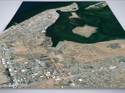 Cityscape Umm al-Qaiwain United Arab Emirates 3D model