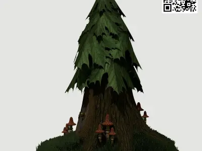  Fairy home  fantasy series Low-poly 3D model