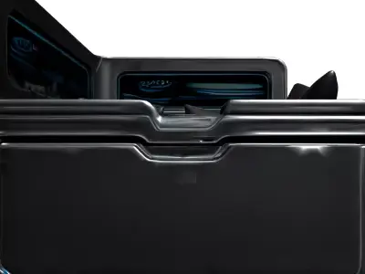 Futuristic Modular Corner Sofa Low-poly 3D model