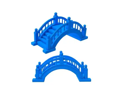 bridge -  bridge stl -  wooden bridge - stone bridge  3D print model