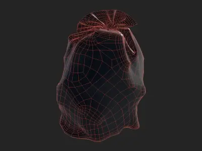 Trashbag garbage bag Low-poly 3D model