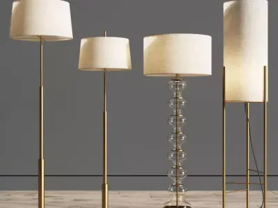 Haus White Floor Lamp 3D model