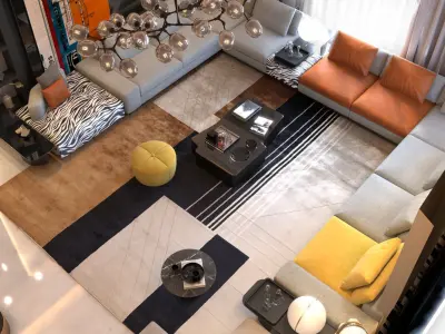 Living Room  Dinning Room 3D model