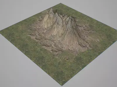 Mountains V4 Low-poly 3D model